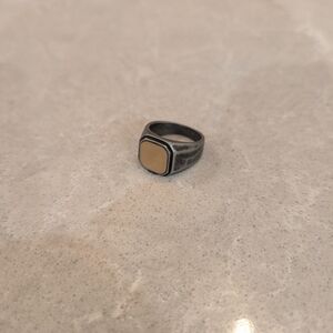Men's Silver and Gold Ring